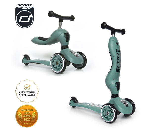 Scoot & Ride Highwaykick 1 Jeździk i hulajnoga 2w1 Forest - 573301 - zdjęcie 2